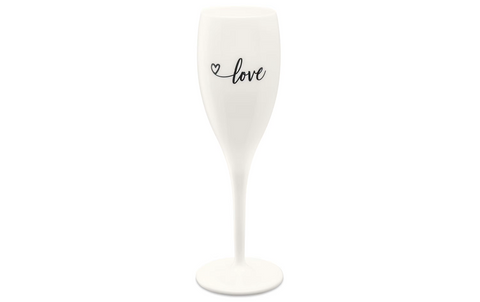 Koziol - Sektglas Superglas Love - 100 ml - 1 Stück - Weiss