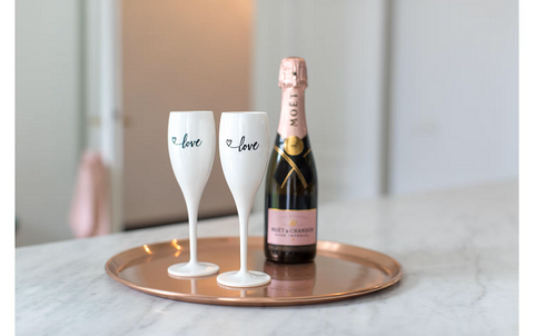 Koziol - Sektglas Superglas Love - 100 ml - 1 Stück - Weiss