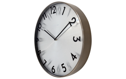 NeXtime - Wanduhr - Reflection - Durchmesser 40 cm - Grau