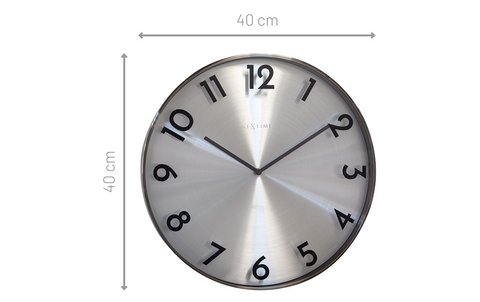 NeXtime - Wanduhr - Reflection - Durchmesser 40 cm - Grau