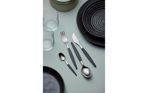 Gense - Besteckset - Focus de Luxe - 12-teilig - Schwarz-Silber