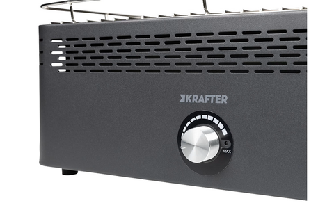 Krafter - Holzkohle-Tischgrill Quadro - Schwarz