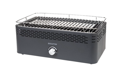 Krafter - Holzkohle-Tischgrill Quadro - Schwarz