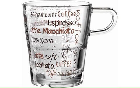 Leonardo - Kaffeetasse Senso mit Text 250 ml - 6 Stück