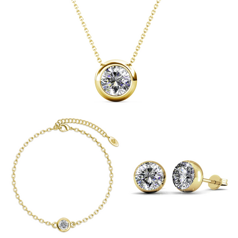 MYC - Mond- und Geburtsstein-Set — Gold und Kristall