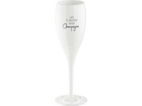 Koziol - weiss Superglas -Life is better with Champagne - 100 ml
