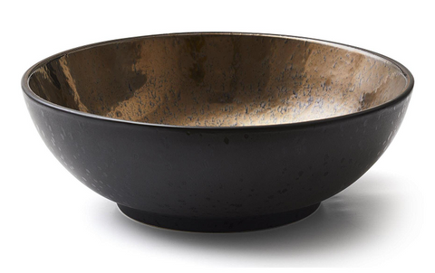 Bitz Salatschüssel - 30 cm - Schwarz-Bronze