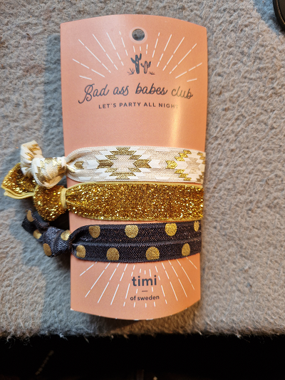 Timi of Sweden – Haargummi – weiss-gold-schwarz – Let’s Party all Night