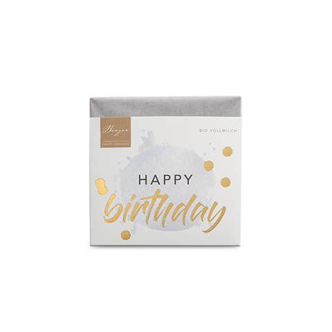 Bio Vollmilchschokolade "Happy Birthday" - 70 Gramm