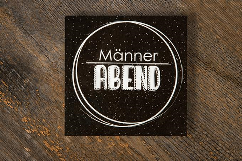 Papierservietten «Männerabend» schwarz, gross