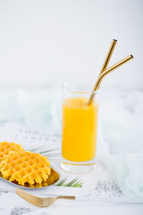 Edelstahl Trinkhalme (inklusive Reinigungsbürste) - Tatavola