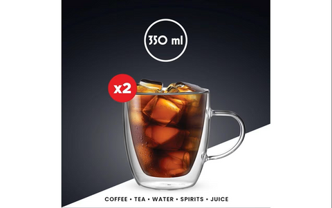 Bialetti - Kaffeetasse Capri - 350 ml - 2 Stück - Transparent
