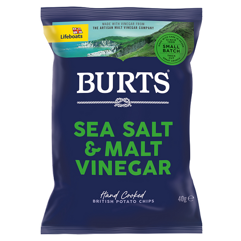 Burts Sea Salt & Malt Vinegar - 40 Gramm