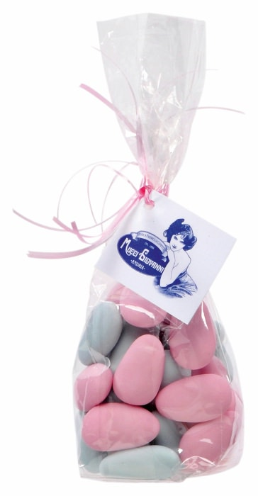 Farbige Zuckermandeln rosa & hellblau – 100 Gramm