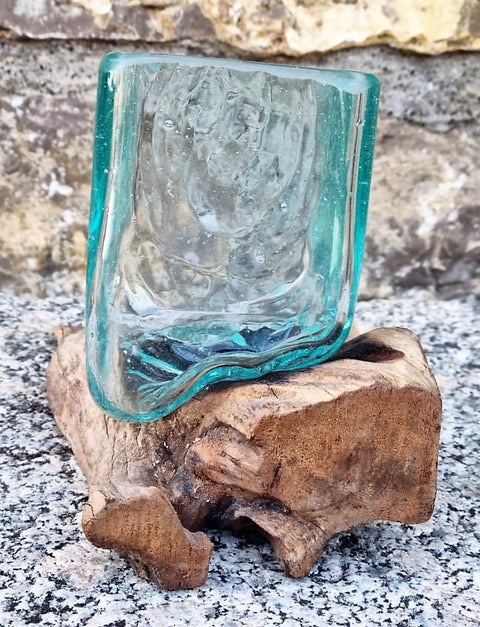 LUNA - Glas auf Treibholz